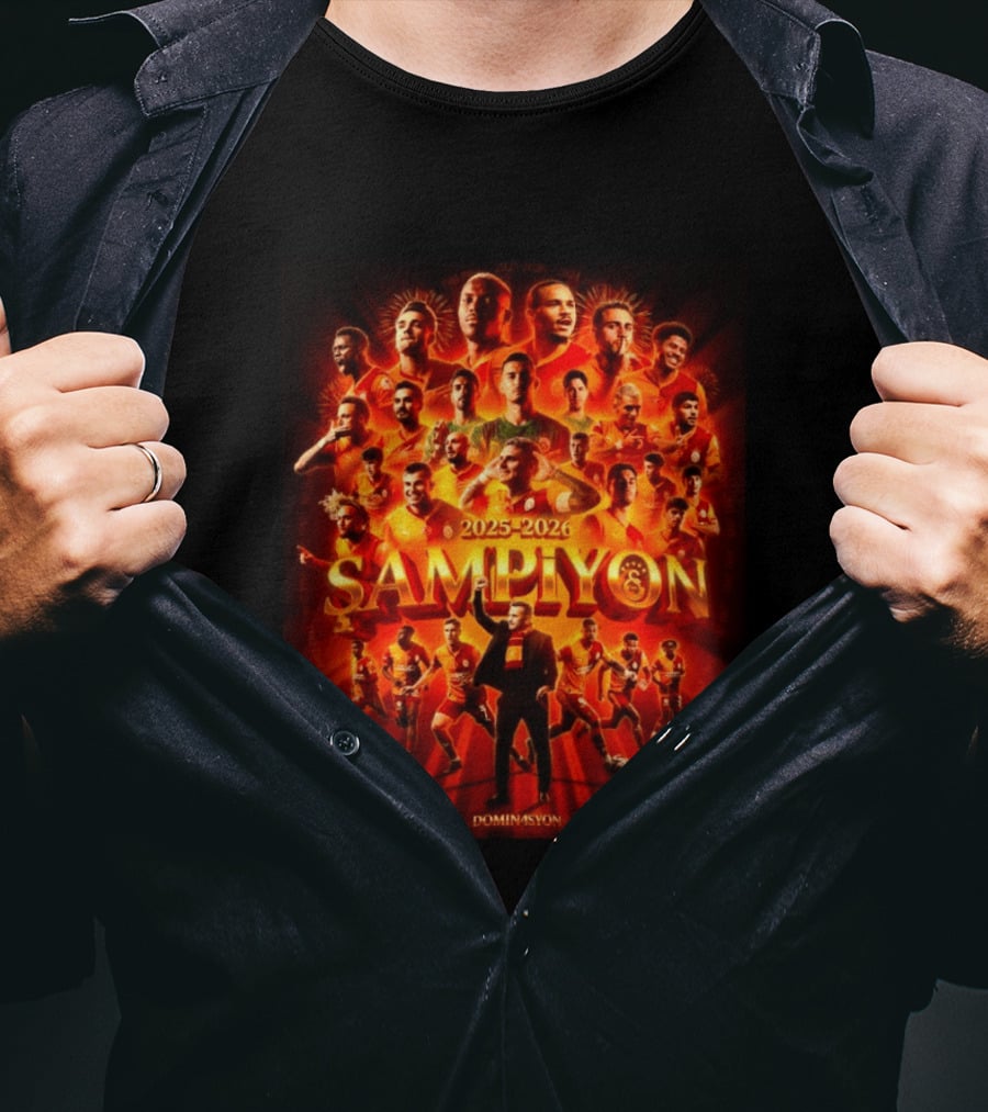 Galatasaray 2025 2026 Şampiyon Süper Lig Dominasyon 26th Win Celebration T-Shirt
