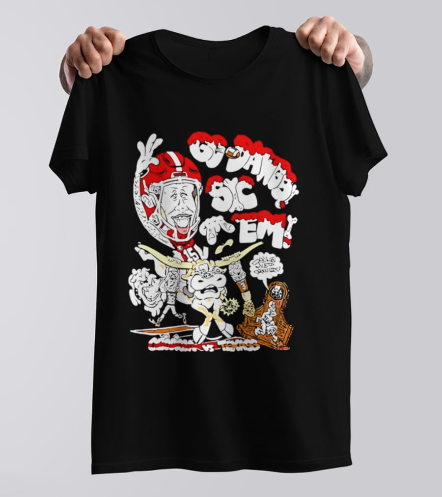 Go Dawgs Sic Em 2025 Georgia Vs Texas Football Rivalry Game T-Shirt