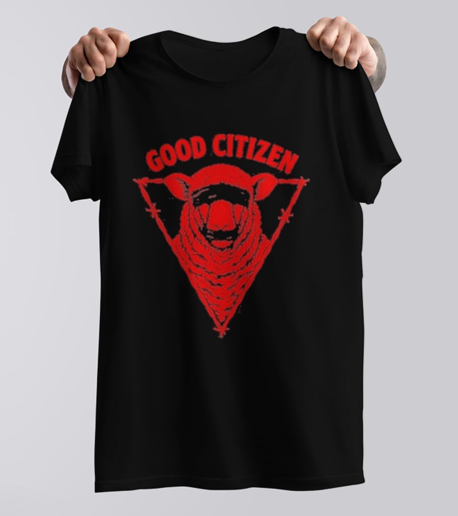Good Citizen 2025 Sheep Symbol Barbed Wire Triangle T-Shirt