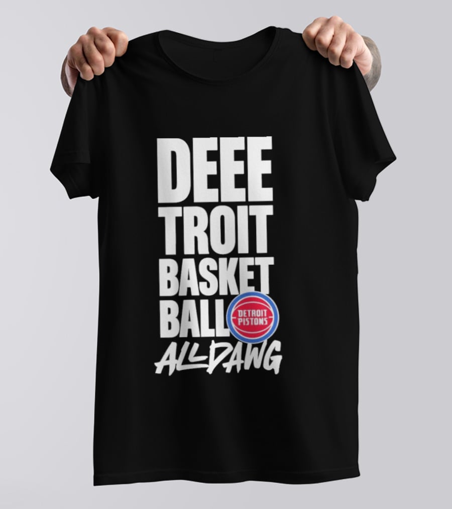 Detroit Pistons Deeetroit Basketball All Dawg T-Shirt