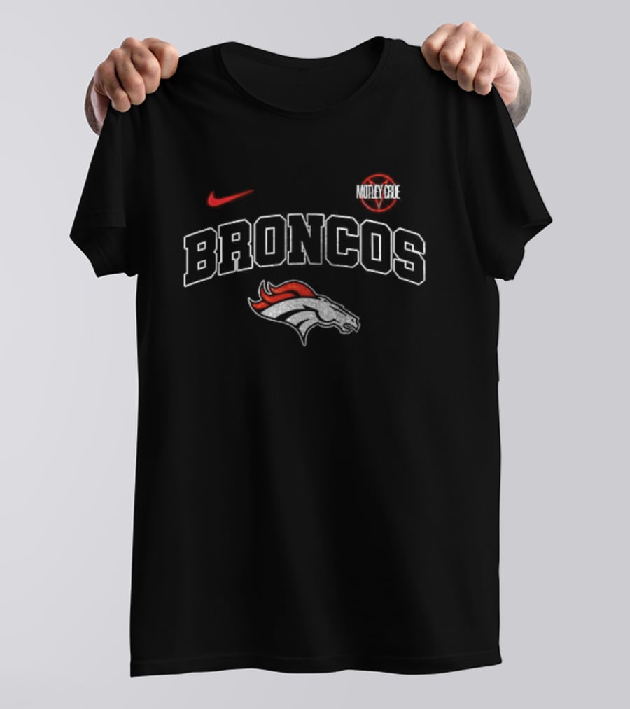 Denver Broncos Motley Crue Nike Collaboration Broncos Helmet T-Shirt