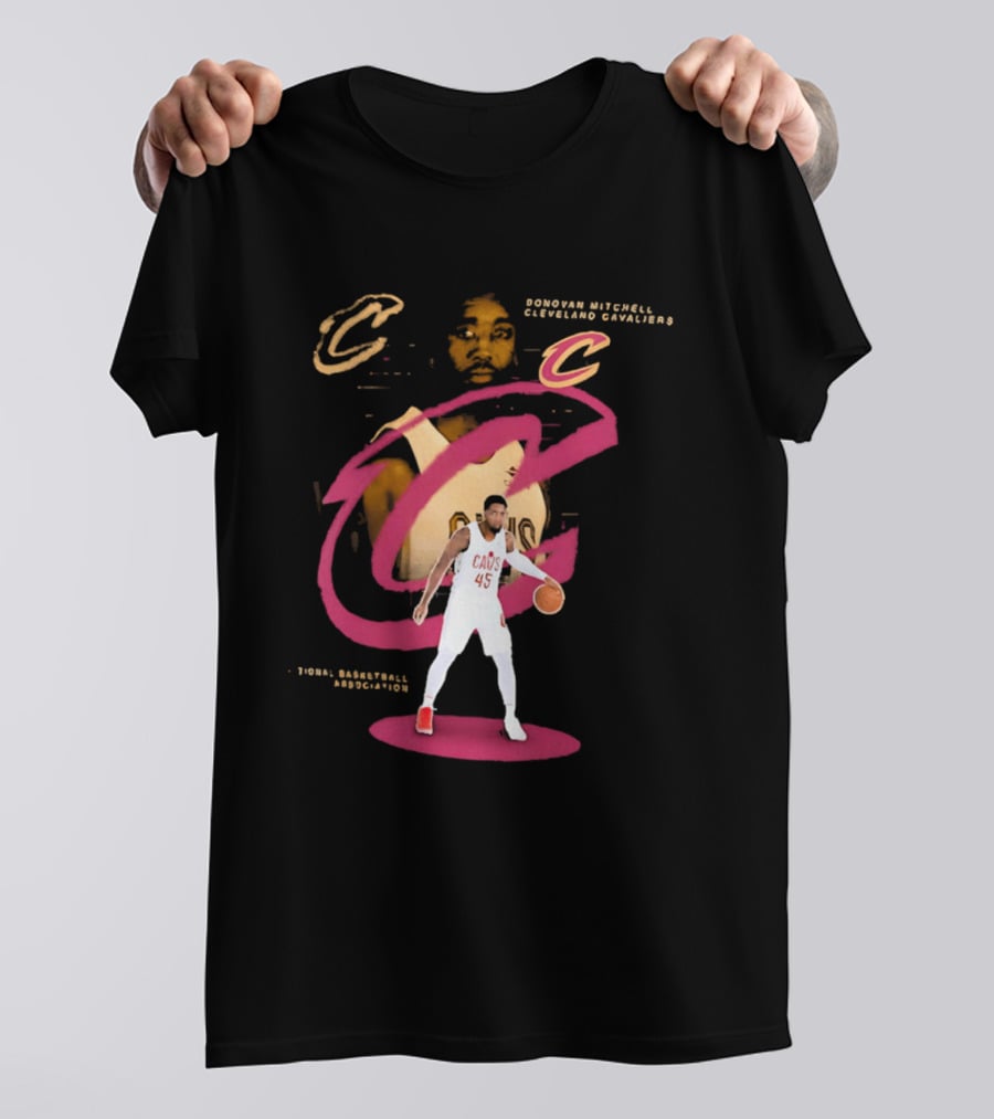 Donovan Mitchell Cleveland Cavaliers Basketball C Legacy 45 T-Shirt