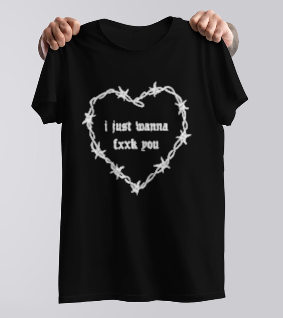 I Just Wanna Exist Juice Barbed Heart T-Shirt