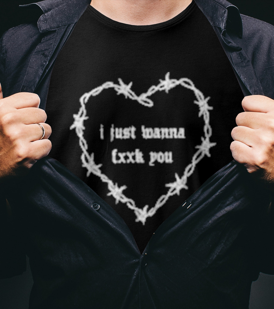I Just Wanna Exist Juice Barbed Heart T-Shirt
