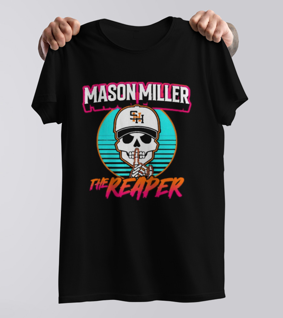 Mason Miller The Reaper Shh SNH Baseball Cap Skeleton City Edition T-Shirt