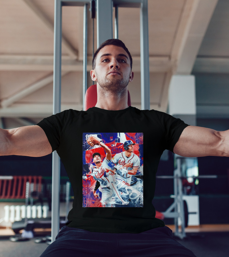 Matt Olson Atlanta Braves Baseball Action Collage T-Shirt