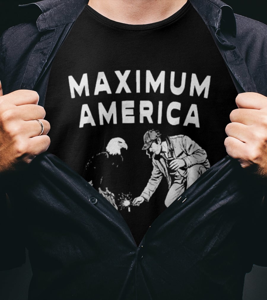 Maximum America Bald Eagle Iconic Patriotic T-Shirt