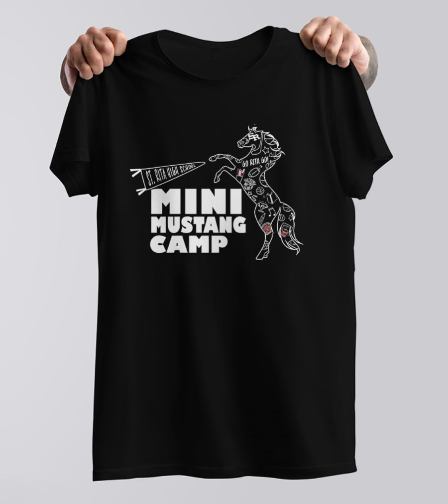 St. Rita High School Mini Mustang Camp Peppy Horse Activities T-Shirt
