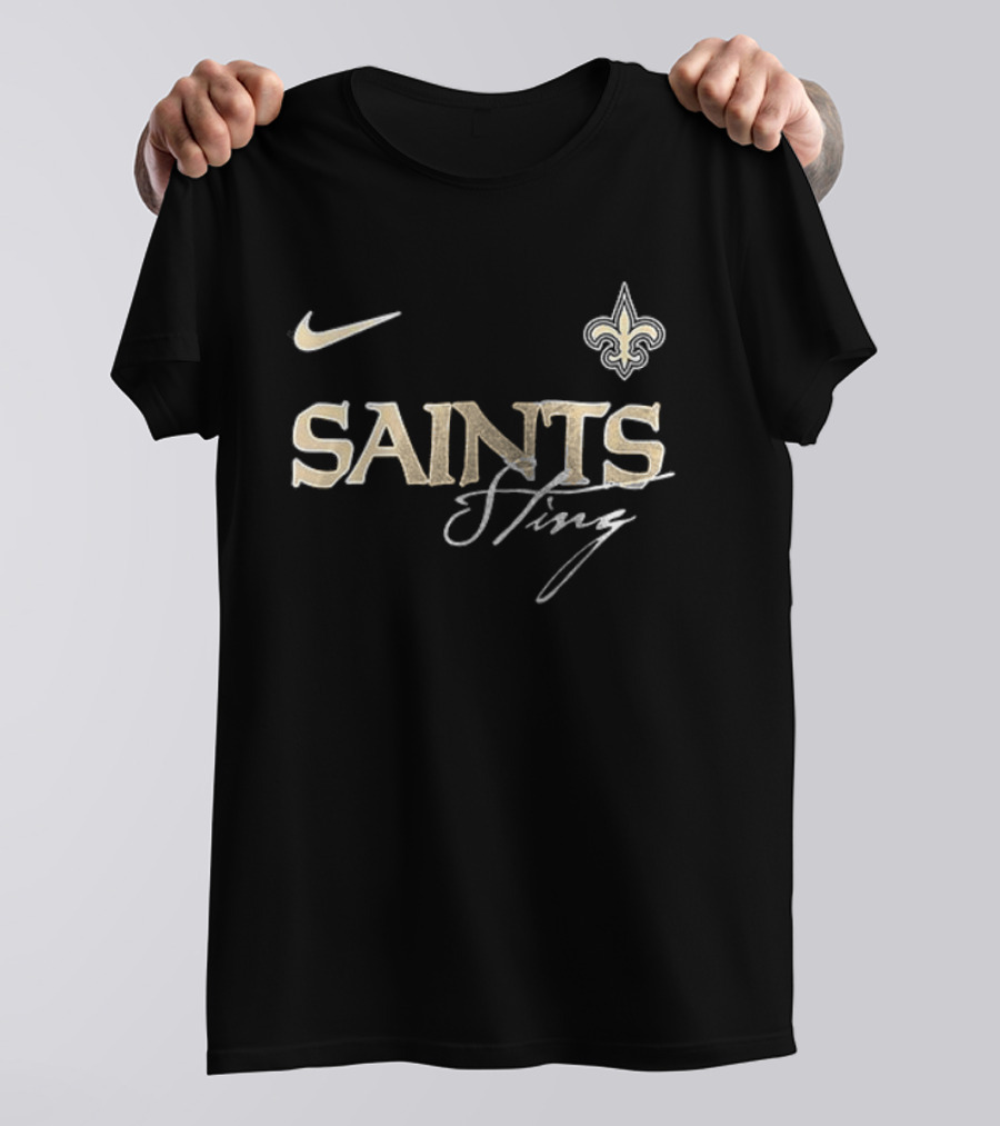 Nike New Orleans Saints Sting Collaboration Fleur De Lis T-Shirt
