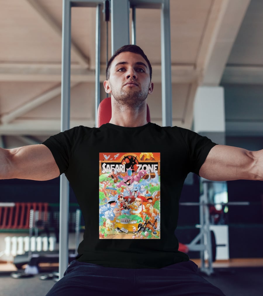 Safari Zone Adventure Pokémon Characters And Professor Interaction T-Shirt