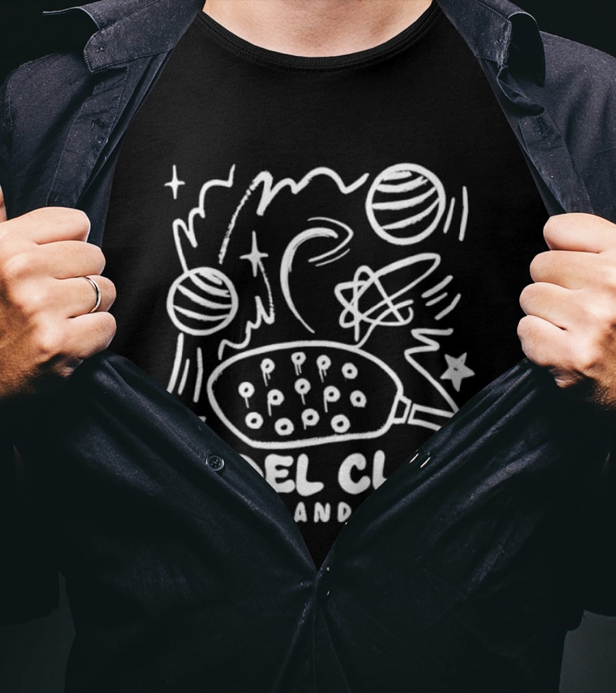 Padel Club Smash And Serve Doodle Tennis Ball Racket Stars T-Shirt