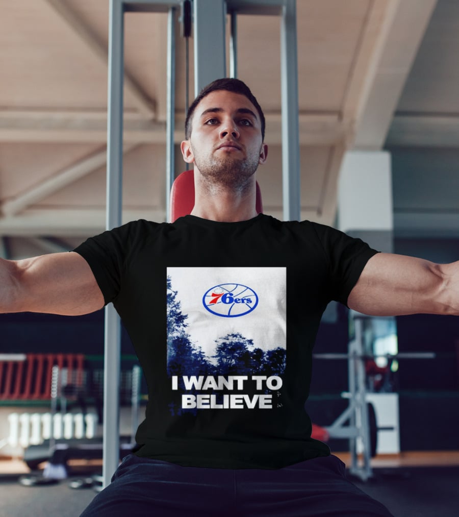 Philadelphia 76ers 6ers I Want To Believe UFO Basketball T-Shirt