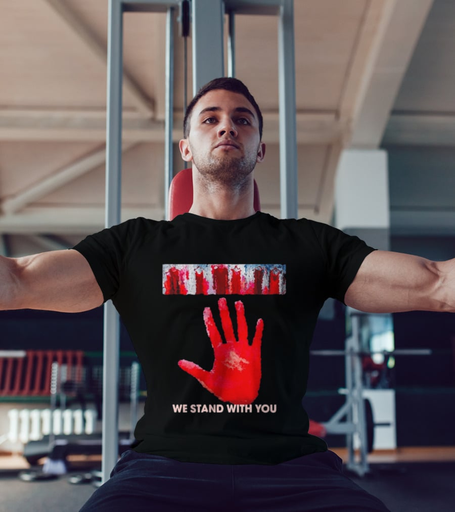Red Dress Day We Stand With You Handprint T-Shirt