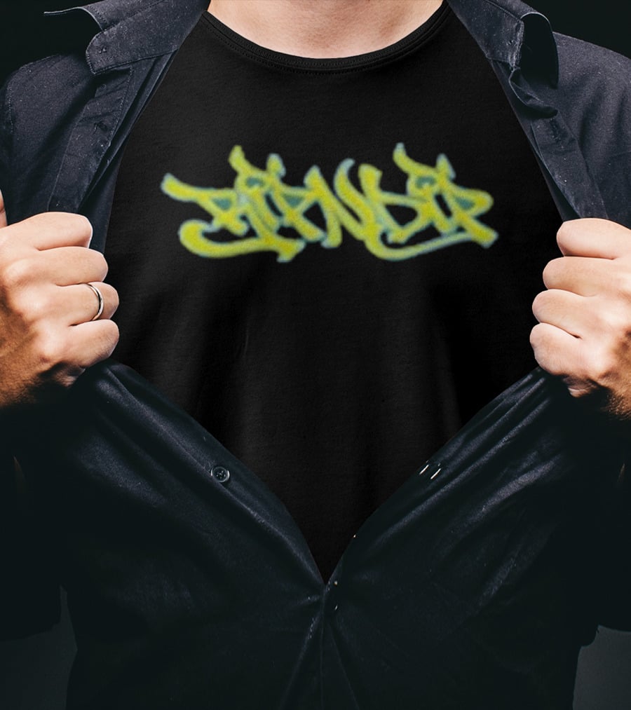 Ripndip Dragonology Graffiti Lettering Yellow Blue T-Shirt