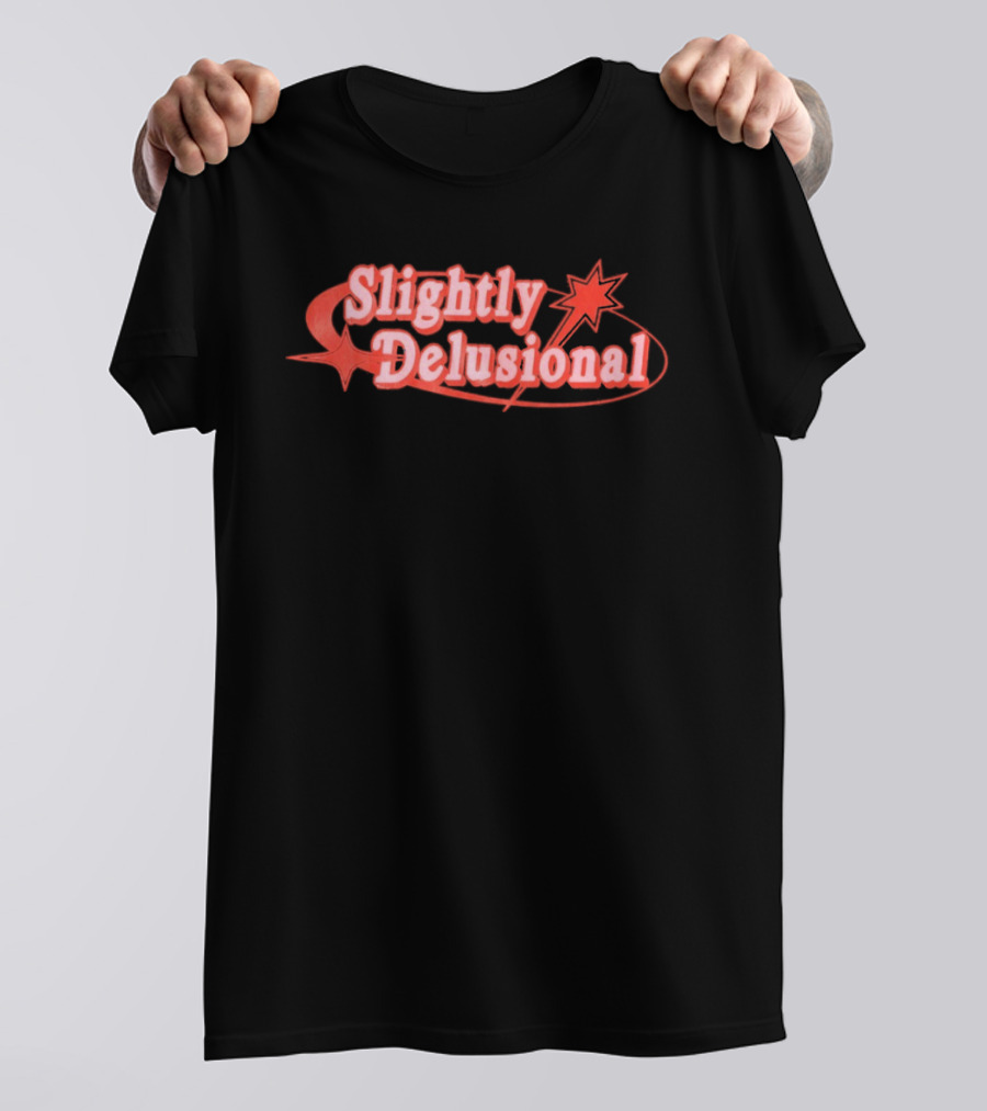 Slightly Delusional Whimsical Star Design With Swirling Orbit T-Shirt