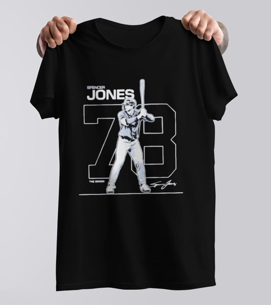 Spencer Jones 78 New York Yankees Baseball Debut T-Shirt