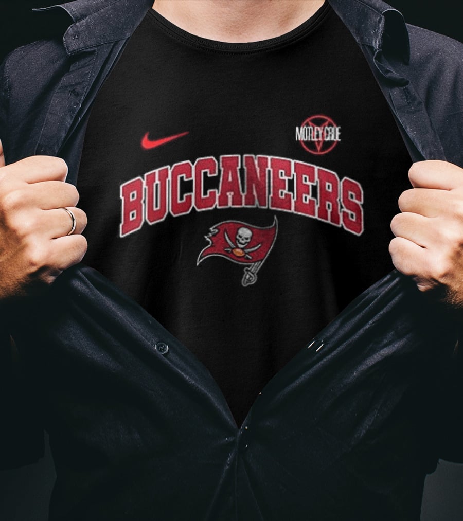 Tampa Bay Buccaneers Motley Crue Nike Collaboration T-Shirt