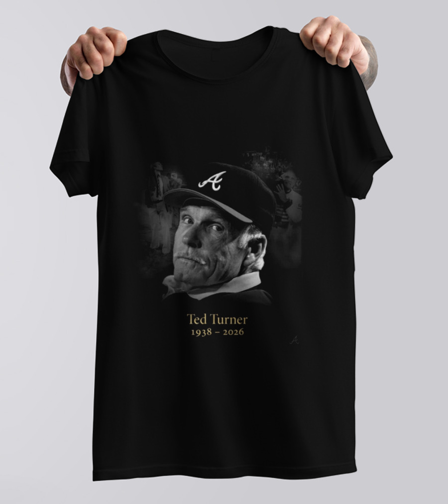 Ted Turner 1938 2026 Atlanta Cap Commemoration T-Shirt