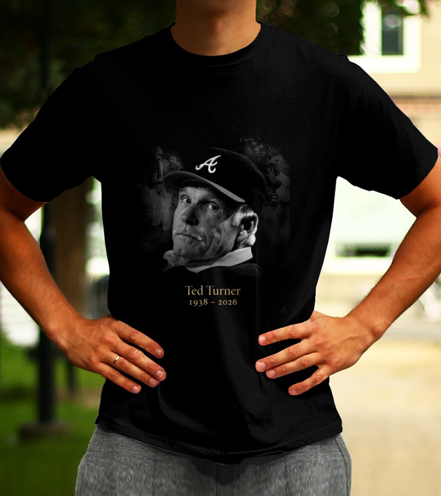 Ted Turner 1938 2026 Atlanta Cap Commemoration T-Shirt