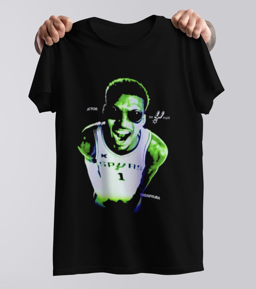 The Alien Victor Wembanyama Spurs X Files Mashup Paranormal Basketball T-Shirt