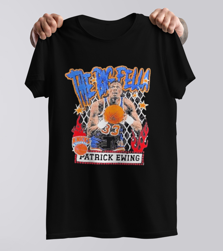 The Big Fella Patrick Ewing 33 New York Knicks Basketball Legend T-Shirt