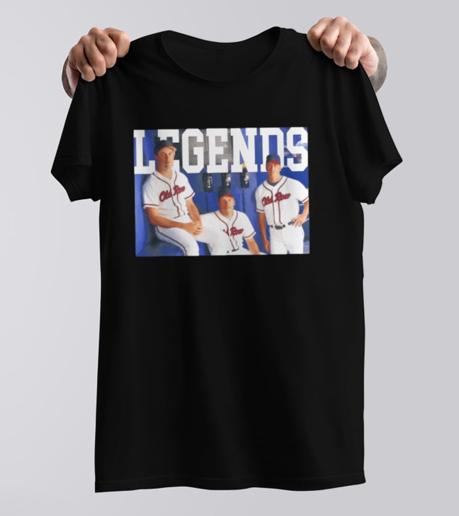 Atlanta Braves Legends The Big Three 1993 2002 T-Shirt