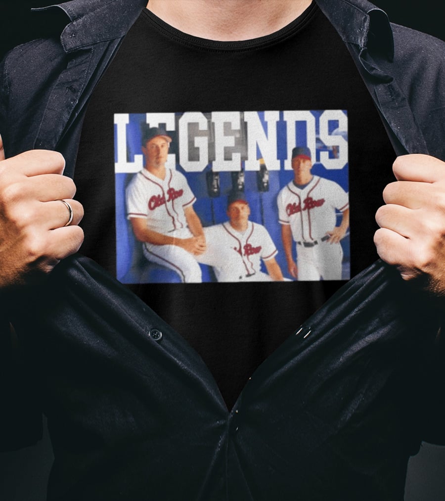 Atlanta Braves Legends The Big Three 1993 2002 T-Shirt