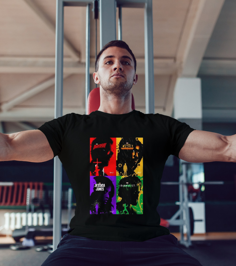 Marvel Daredevil Jessica Jones Luke Cage Iron Fist Heroes Disney T-Shirt