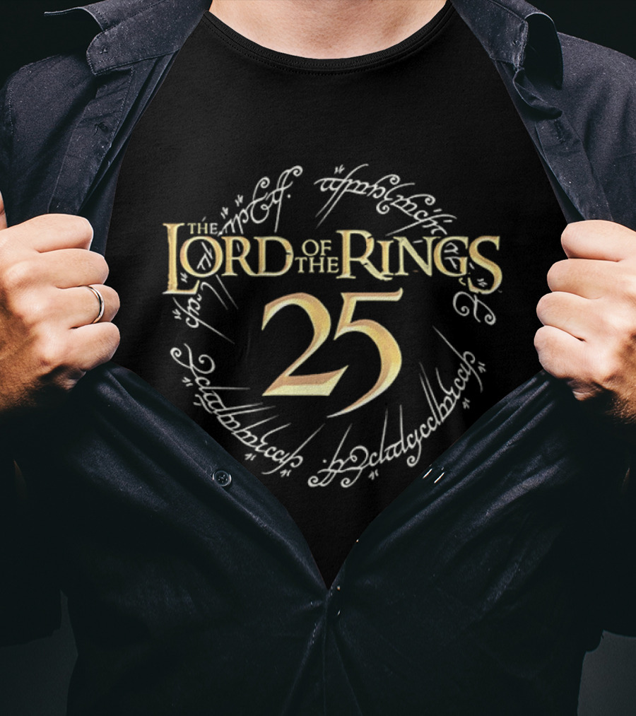 The Lord Of The Rings 25th Anniversary Elvish Script T-Shirt