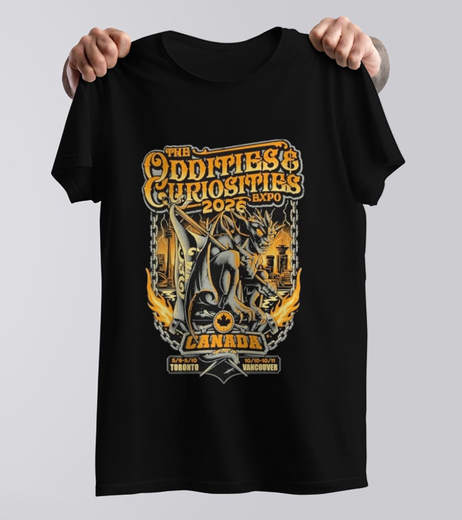 The Oddities & Curiosities Expo 2026 Canada Toronto Vancouver Gargoyle T-Shirt