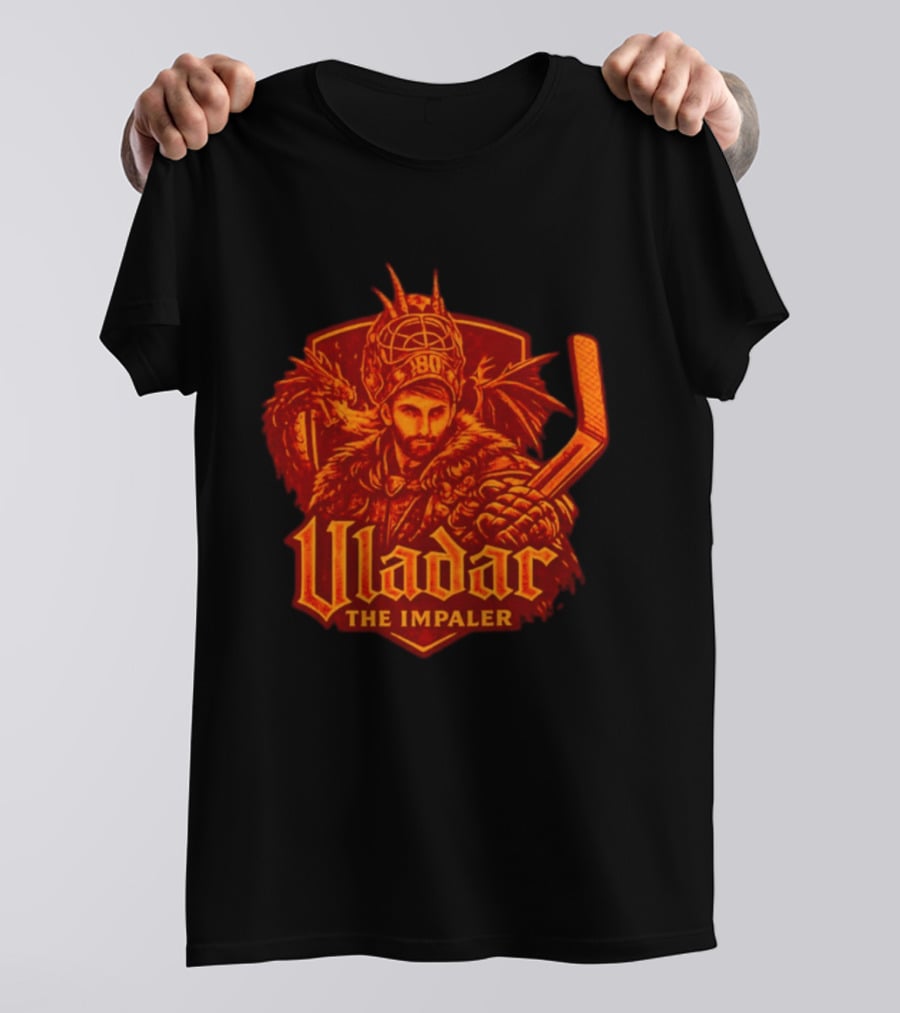 Vladar The Impaler Dan Vladar Hockey Goalie Dragon Warrior T-Shirt