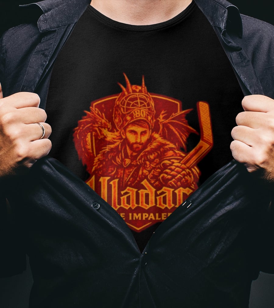 Vladar The Impaler Dan Vladar Hockey Goalie Dragon Warrior T-Shirt