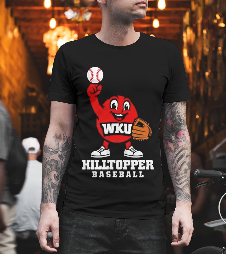 WKU Hilltopper Baseball Mascot With Glove And Ball T-Shirt