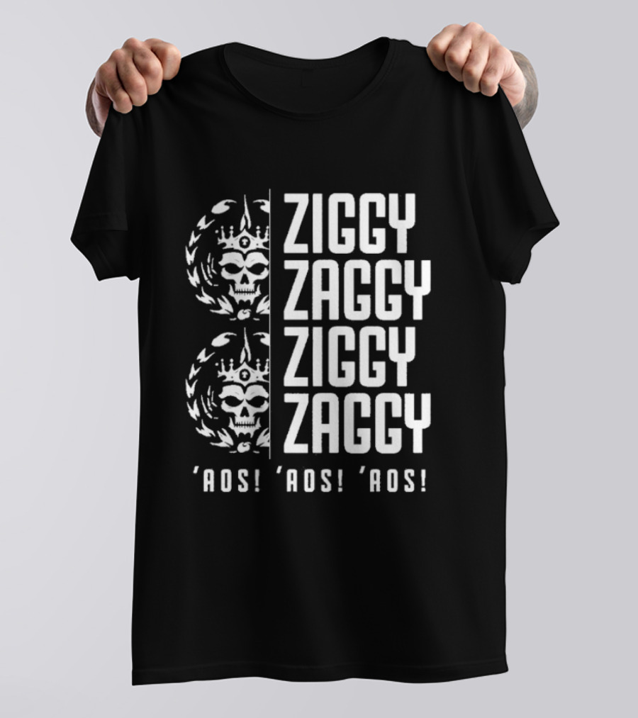 Ziggy Zaggy Ziggy Zaggy Aos Aos Aos Skull Crown Laurel T-Shirt