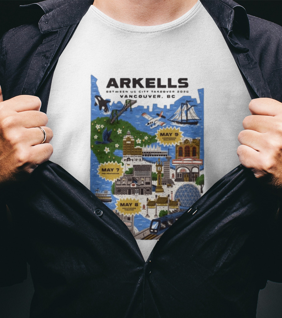 Arkells May 7 2026 The Penthouse Vancouver Concert T-Shirt