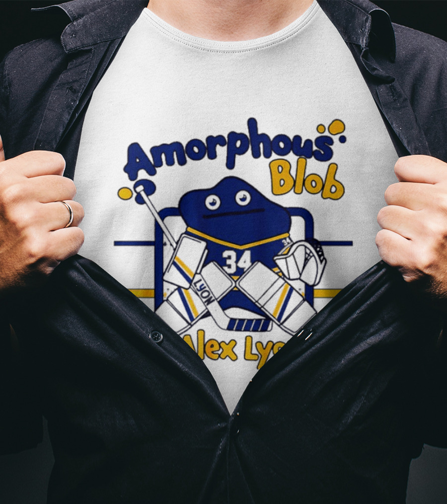 Buffalo Hockey Amorphous Blob Alex Lyon 34 T-Shirt
