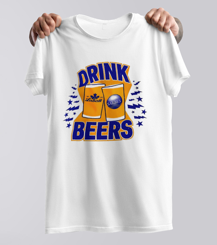 Buffalo Sabres Labatt Drink Beers Electric Stars T-Shirt
