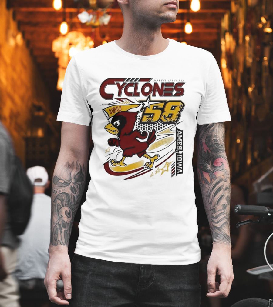 Cyclones ISU Racing Cy 58 Comfort Colors 90s T-Shirt
