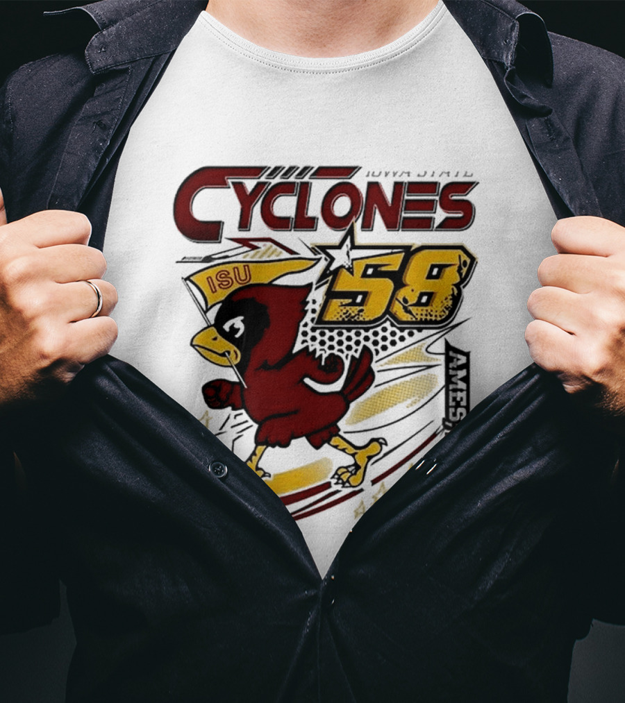 Cyclones ISU Racing Cy 58 Comfort Colors 90s T-Shirt