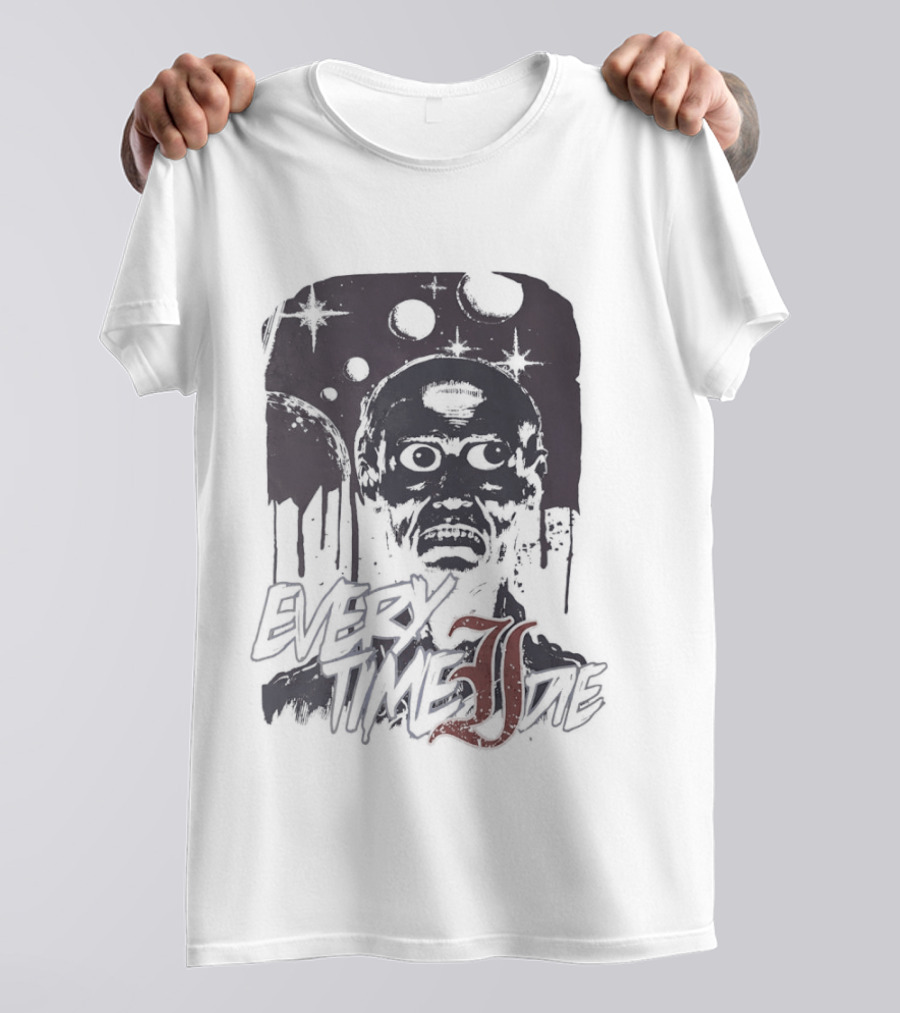Every Time I Die Zombie Skull Dripping Paint Horror T-Shirt