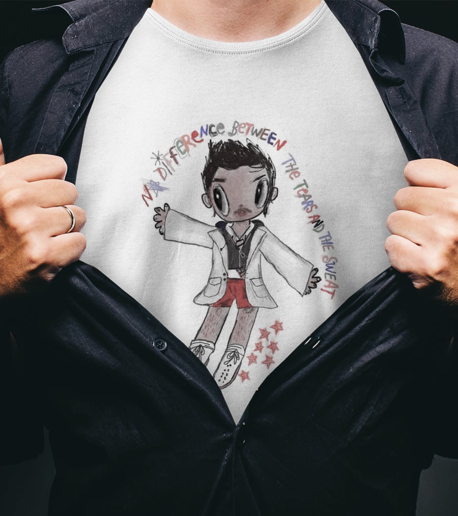 Harry Styles No Difference Between Tears And Sweat Cartoon T-Shirt