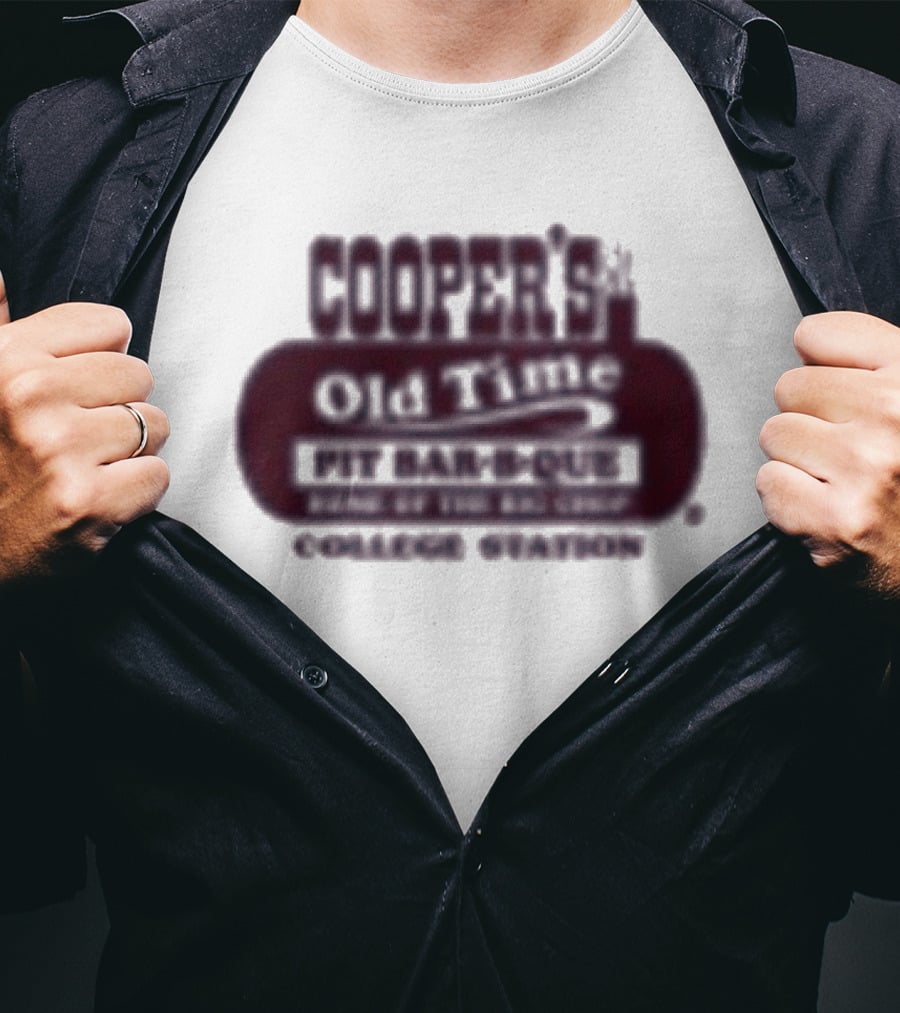 Cooper's Old Time Pit Bar B Que Home Of The Big Chop College Station Texas T-Shirt