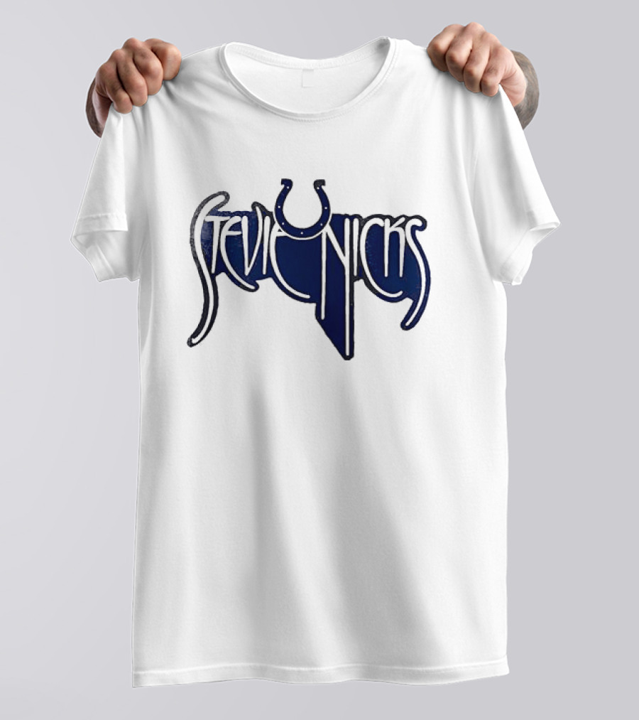 Indianapolis Colts Stevie Nicks Don't Be A Lady Colts Horseshoe T-Shirt