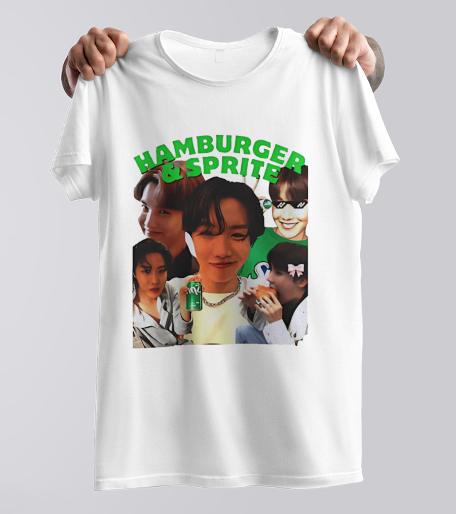J Hope BTS Hamburger & Sprite Collage T-Shirt