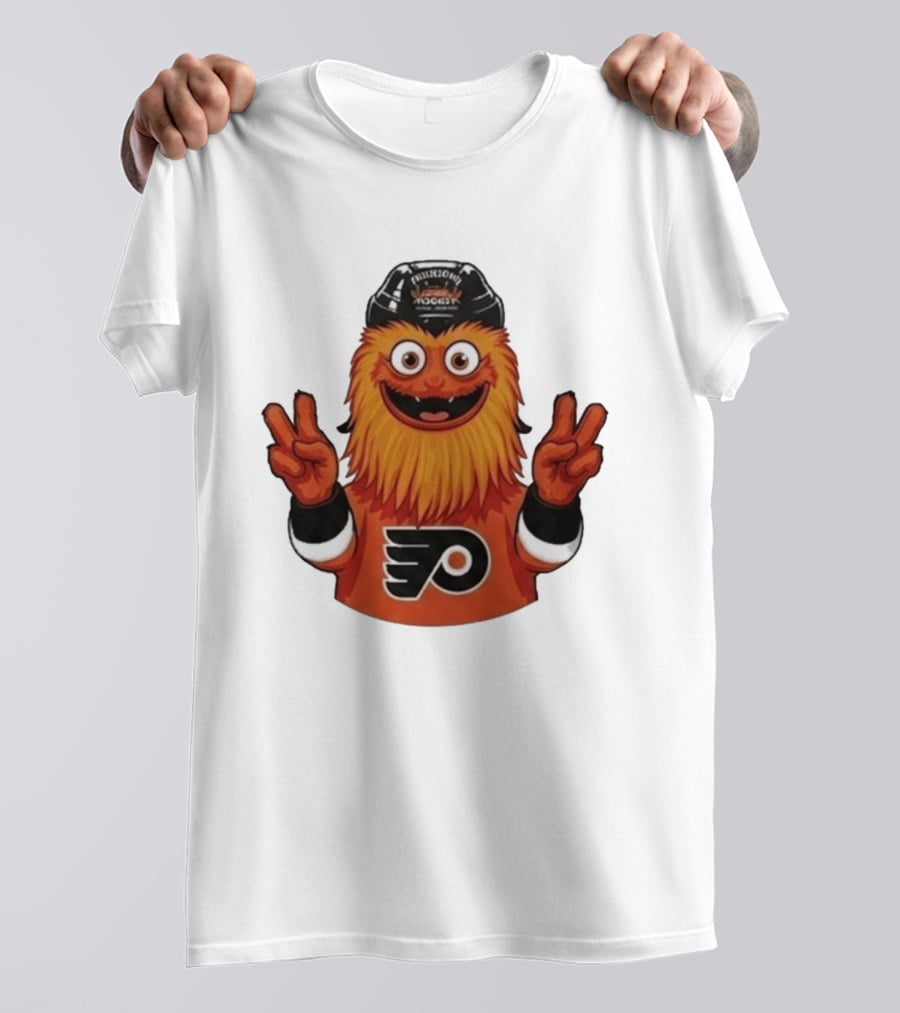 Philadelphia Flyers Gritty Peace Victory Hockey Fan Favorite T-Shirt
