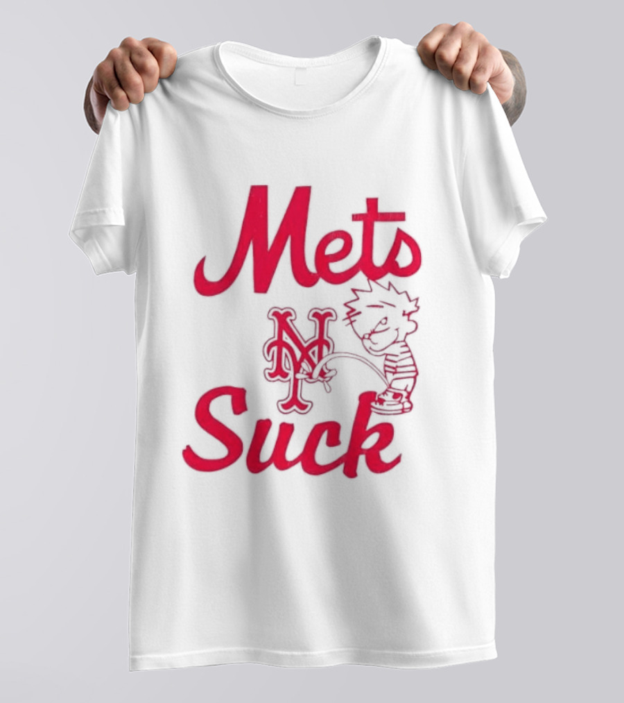 Mets Suck Peeing New York Baseball Fan Humor T-Shirt