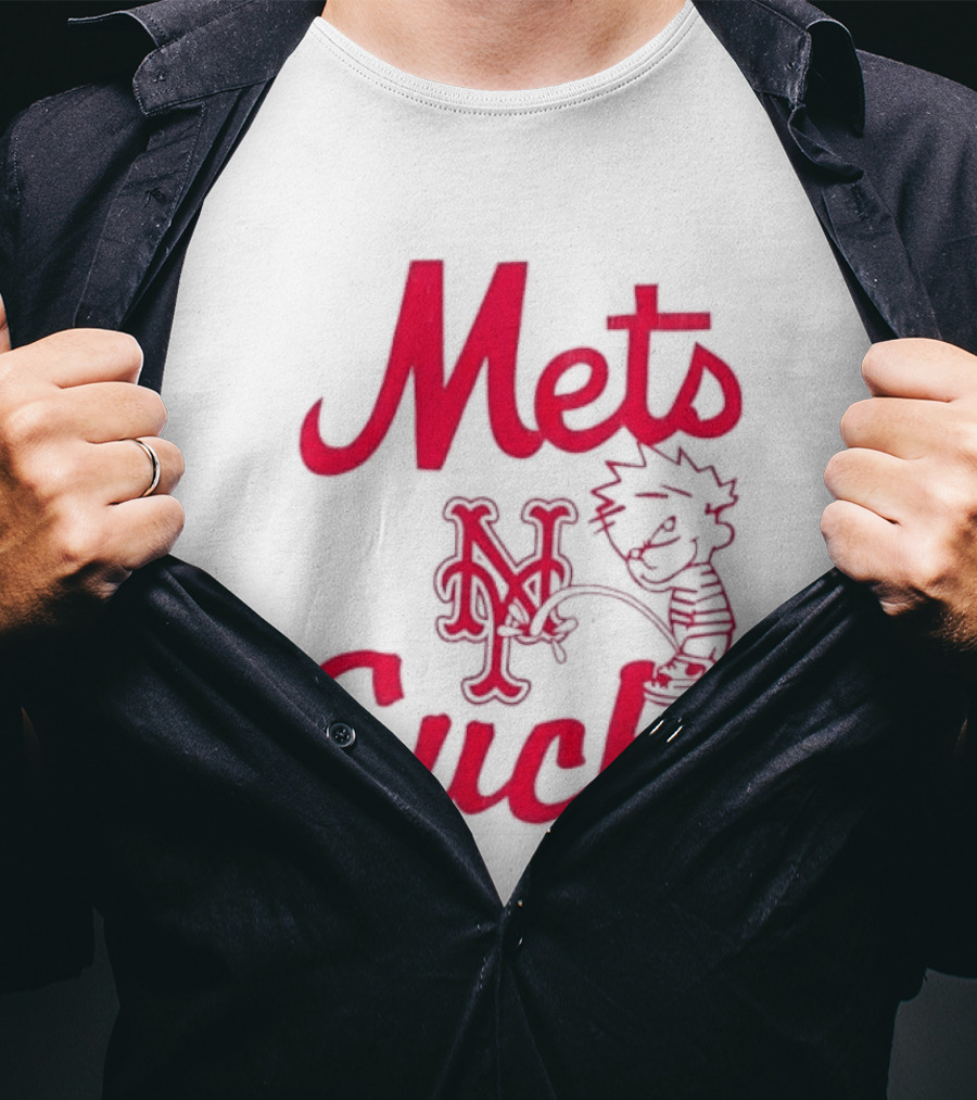 Mets Suck Peeing New York Baseball Fan Humor T-Shirt