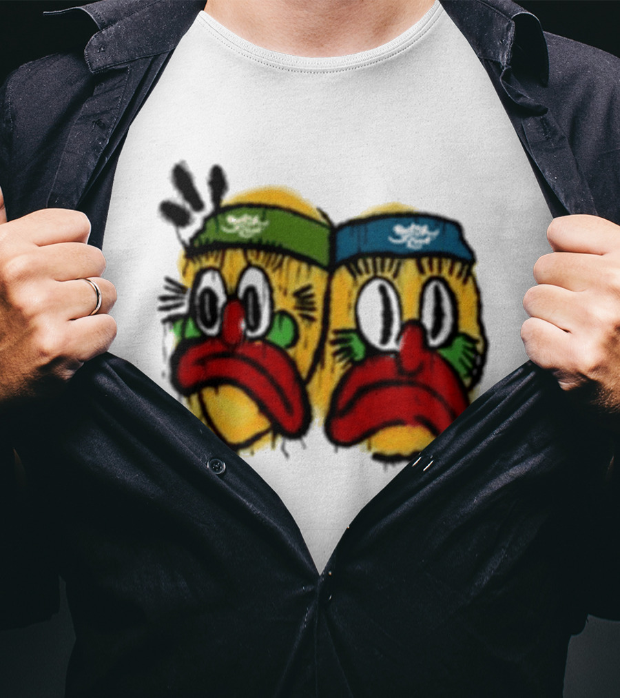 Rolling Loud RL X RL Slawn Jester Two Sad Faces Headbands T-Shirt