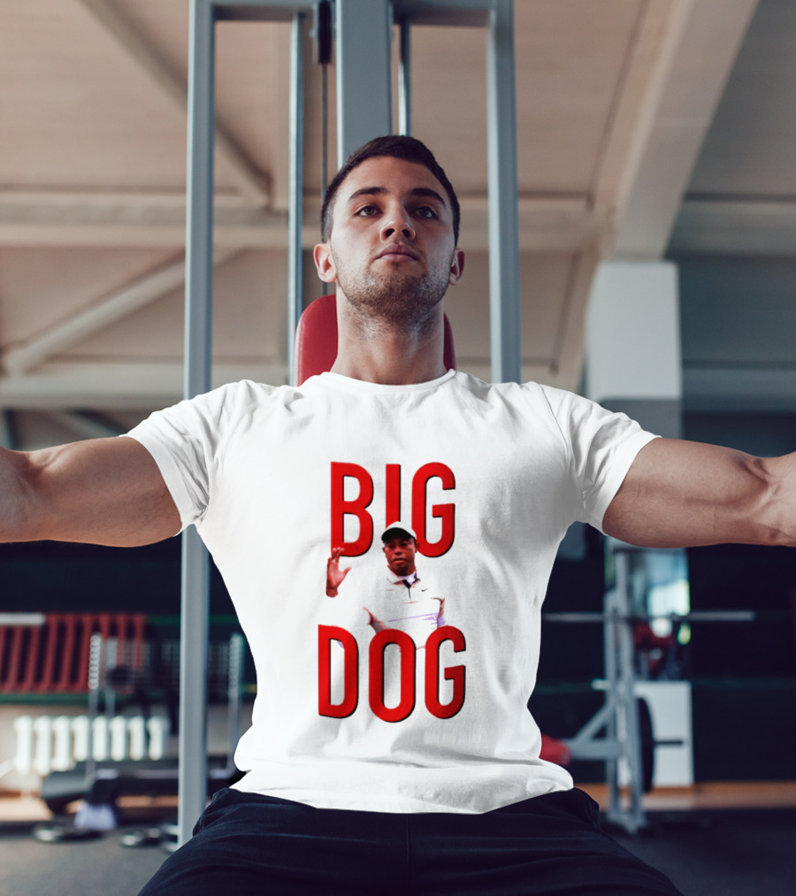 Tiger Woods Big Dog Meme Red Text Sports T-Shirt