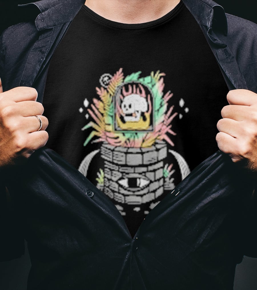 A Leak In The Well Fuzzy Sheep In Vibrant Watercolor Explosion T-Shirt